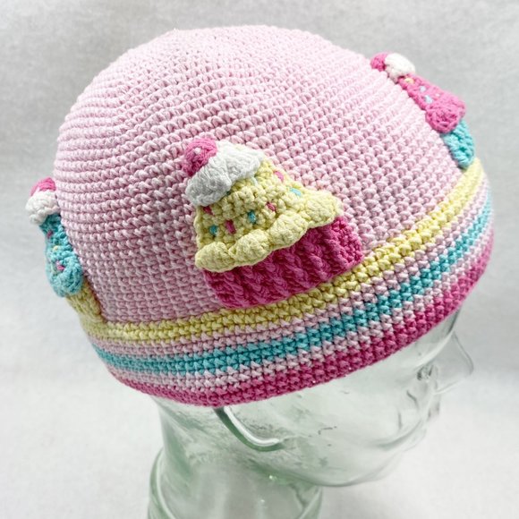 DayLee Design Hand Crochet Cupcake Beanie 1-2yr - Picture 4 of 13